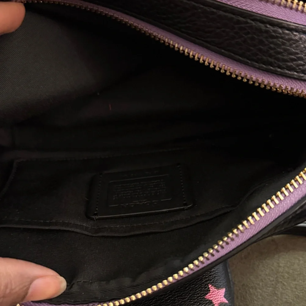 Coach Black Crossbody Bag with Pink and Purple Star Pattern (2pcs) - Picture 5 of 8